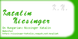 katalin nicsinger business card